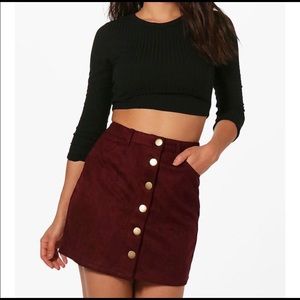 Suede Skirt a line